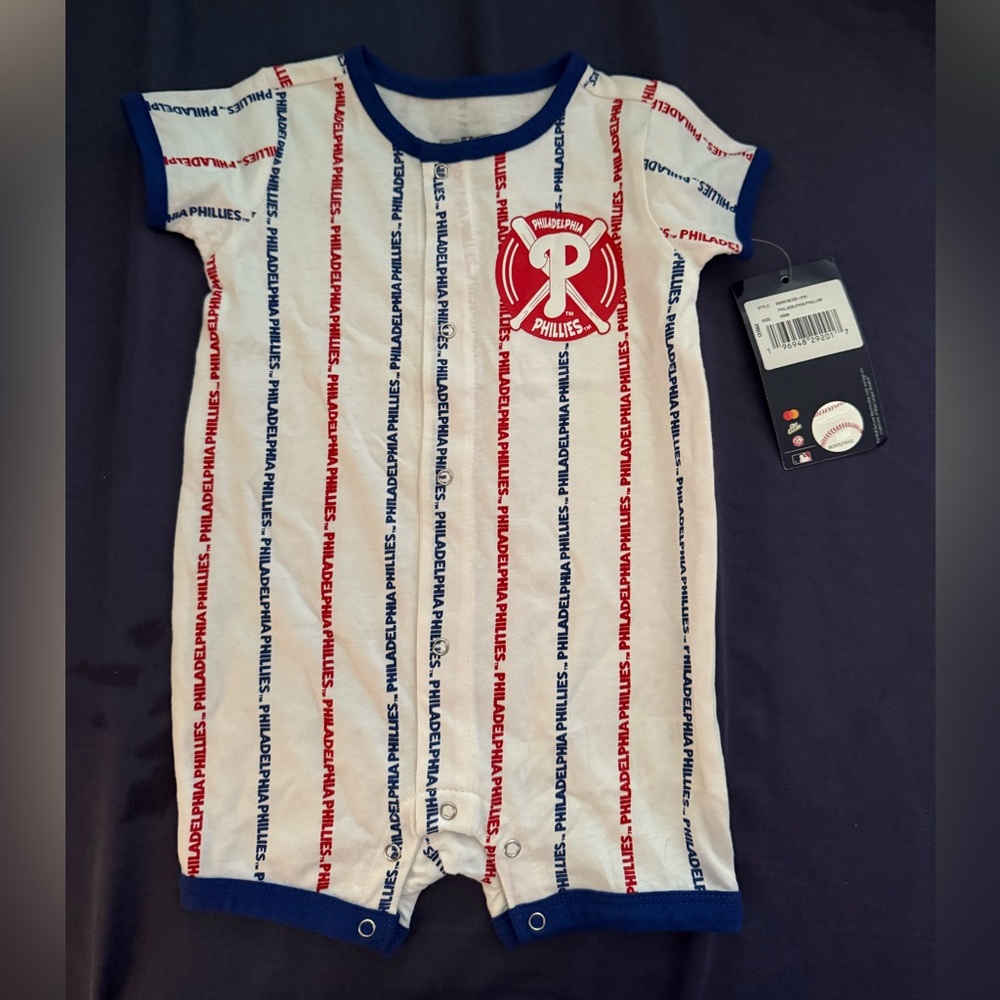 Genuine Merchandise Phillies Baby Bodysuit - Red, Blue, White